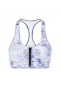 Lori Zippered Sports Bra (Flight Blue Feather)